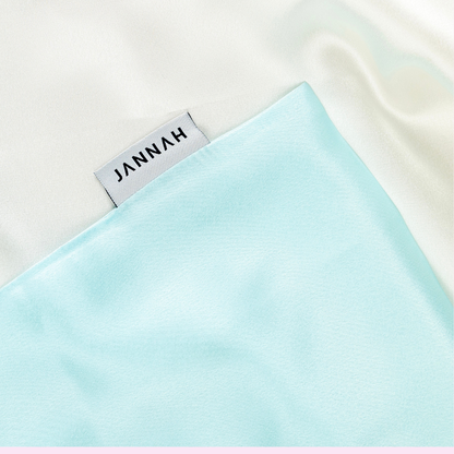 Jannah's Sky Blue Silk Pillowcase