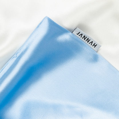 Jannah's Blue Silk Pillowcase